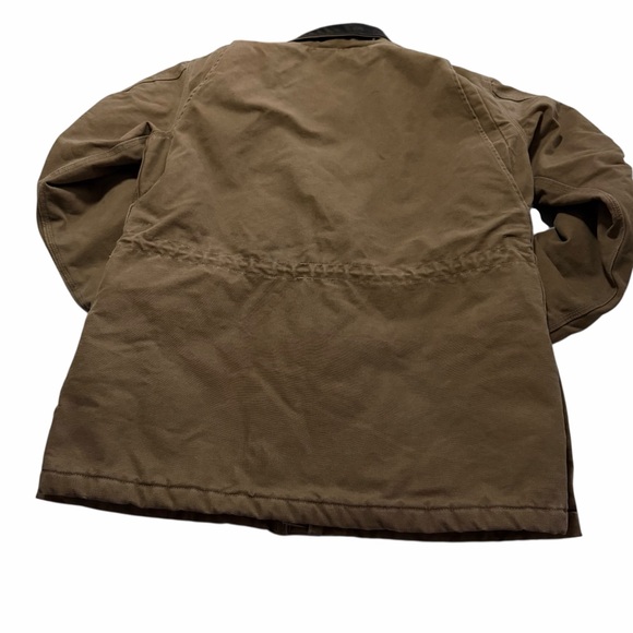 Vintage Carhartt Sandstone Duck Canyon Brown Canvas Chore Jacket Utility Coat - Picture 11 of 16